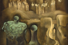 Smarkand.-Shahi-Zinda.-Tempera-on-board-23.5-x-31-in