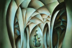 Temple-of-violin.Oil-on-canvas.-28-x-22-inches