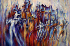 QuebecCity-festival-.Oil-on-canvas.-47-x-60-inches