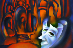 Theatre.-Oil-on-canvas.-37-x-35-inches